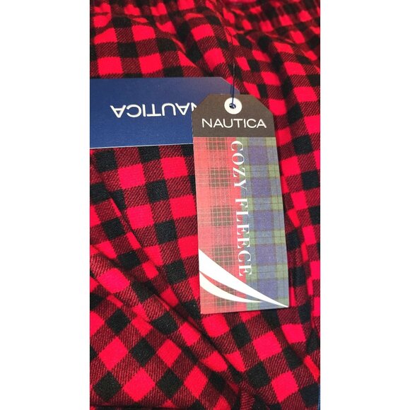 Nautica Super Soft Lightweight Buffalo Check Fleece Sleepwear Lounge Pants - Picture 5 of 7